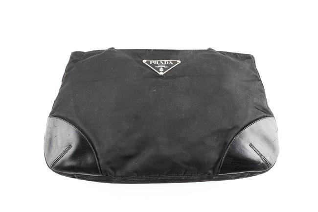 Prada  Leather Black Nylon Tote