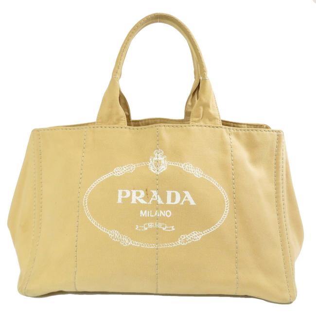 Prada B1872b Canvas Ladies Beige Canapa Tote