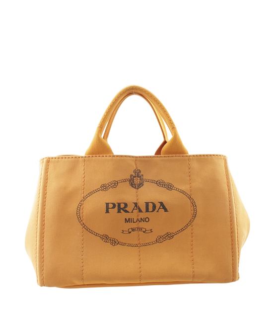Prada B1877g Jacquard 175277 Orange Canvas Tote