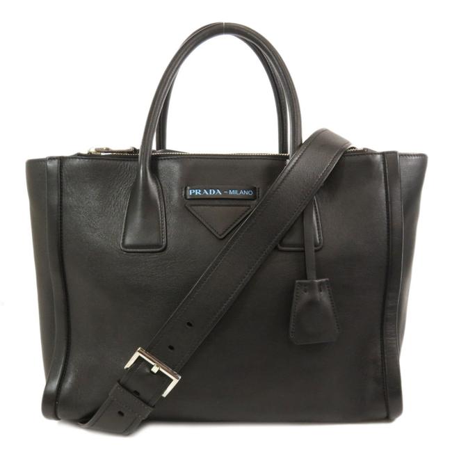 Prada Bag 1ba183 2way Ladies Black Leather Tote