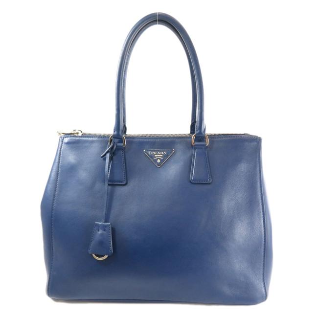 Prada Bag 1ba274 2way Calf Ladies Blue Tote