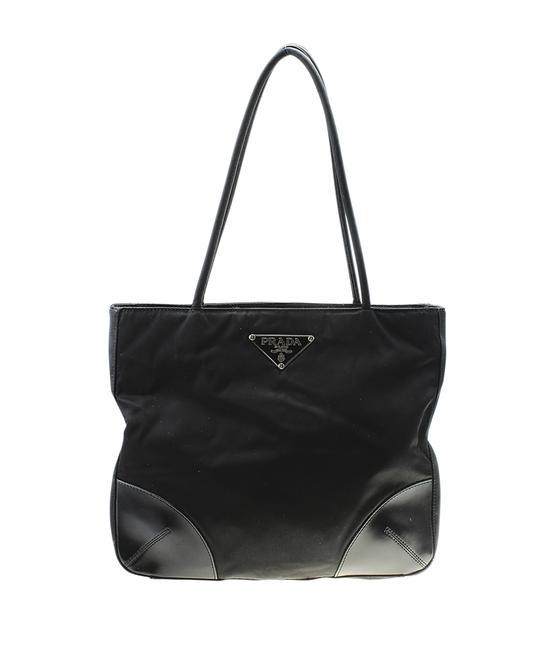 Prada Bag  Leather 184307 Black Nylon Tote