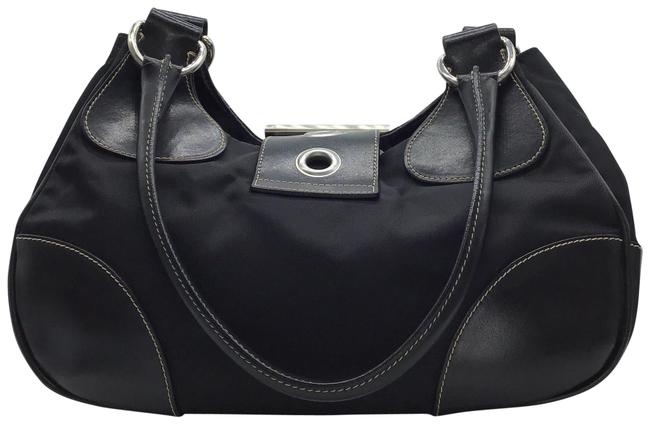 Prada Bag And Nylon Black Leather Tote