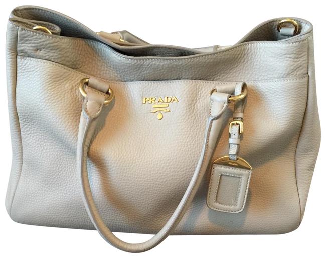 Prada Bag Br 4393 Vit.daino Sabbia Leather Tote
