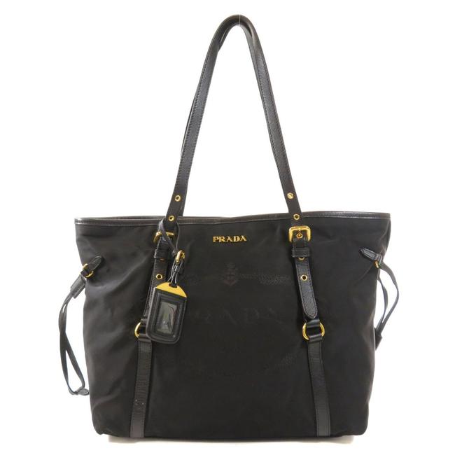Prada Bag Br4252 Logo Ladies Black Nylon Tote