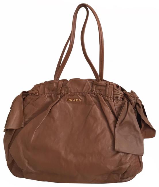 Prada Bag Brown Soft Calf Leather Tote