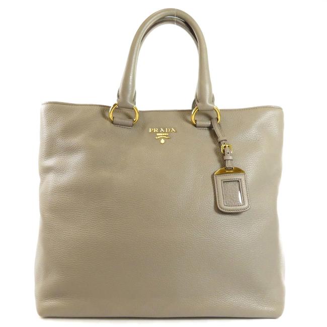 Prada Bag Calf Ladies Gray Tote
