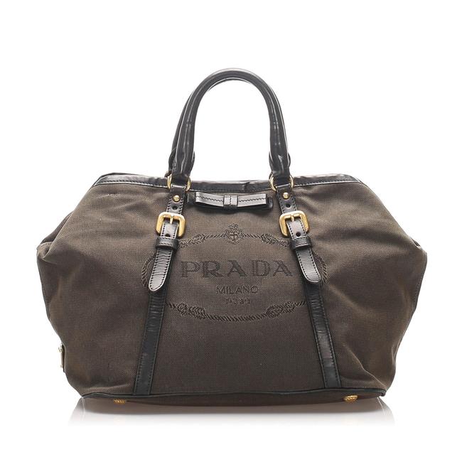 Prada Bag Canapa Brown Leather Tote