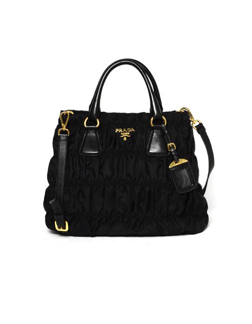 Prada Bag Gauffre Black Nylon Tote