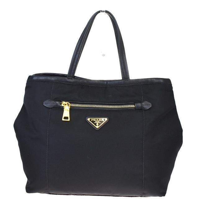 Prada Bag Gold Hardware Black Nylon Tote