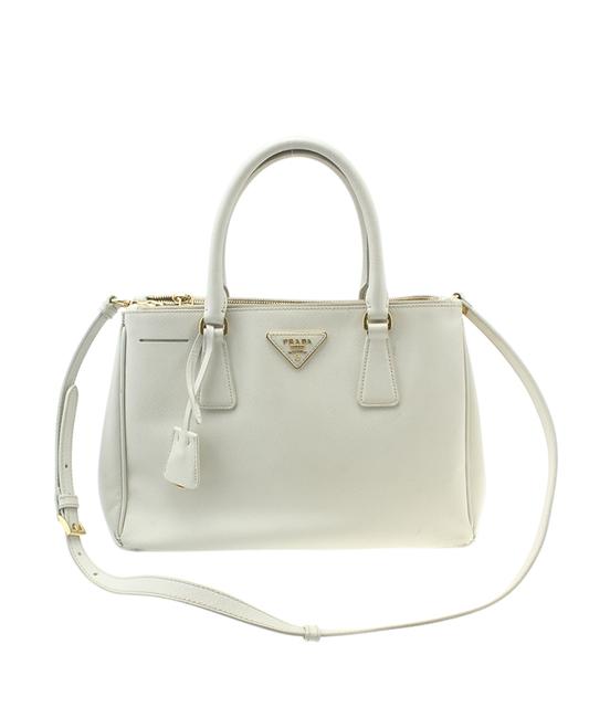 Prada Bag Lux Bn1874 Saffiano Saffiano 2 Way 181488 Cream Leather Tote