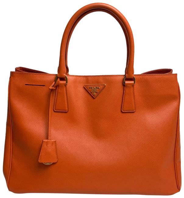 Prada Bag Lux Saffiano Orange Leather Tote