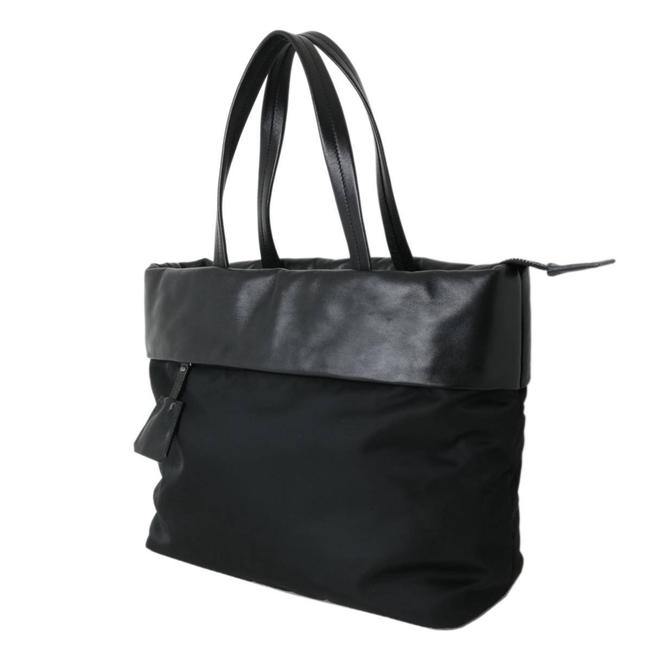 Prada Bag Nappa Leather 1bg047 Black  Nero Nylon Tote