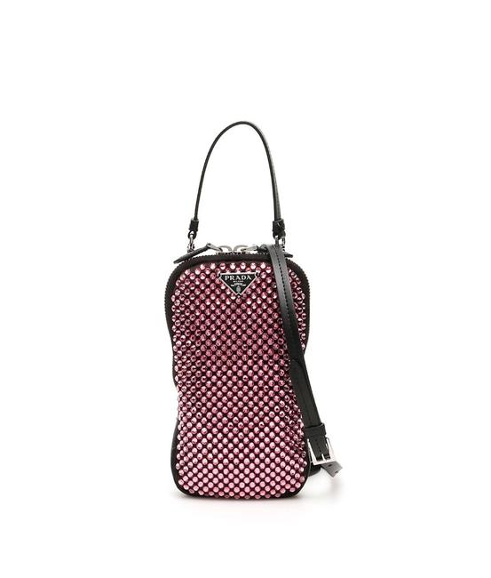 Prada Mini Bag New Cr Crystal Pink Nylon Tote