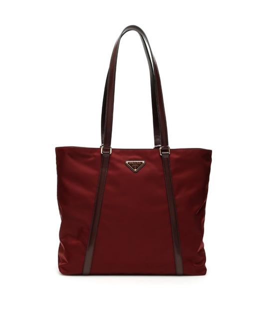 Prada Bag New Cr Red Nylon Tote