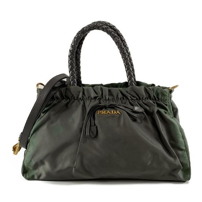 Prada Bag Nylon 2way #41 Iridescent GreenGrey Tote
