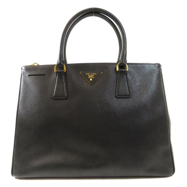 Prada Bag Saffiano 2way Ladies Black Leather Tote
