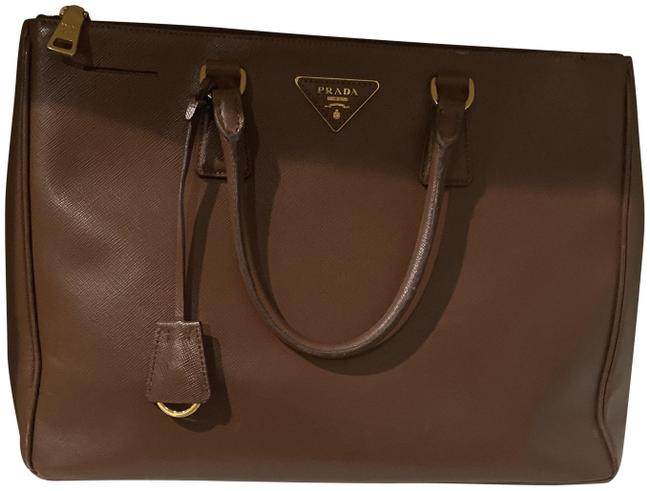 Prada Bag Saffiano Brown Leather Tote