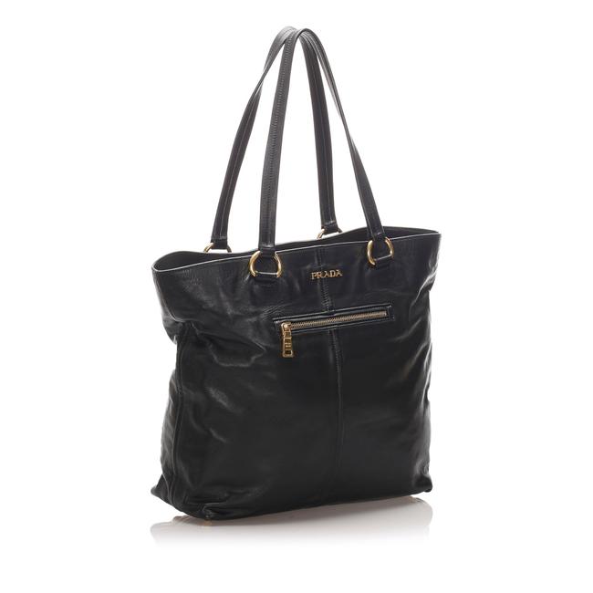 Prada Bag Soft Black Leather Tote