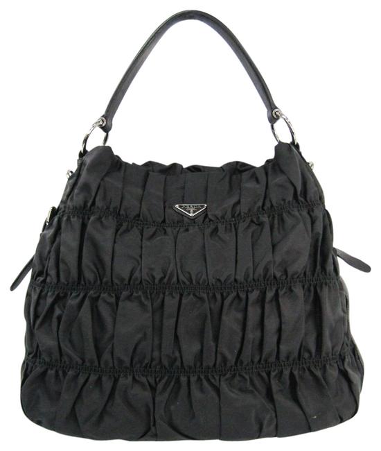 Prada Bag Tessuto Gaufre Br3750 Nero Nylon  Leather Tote