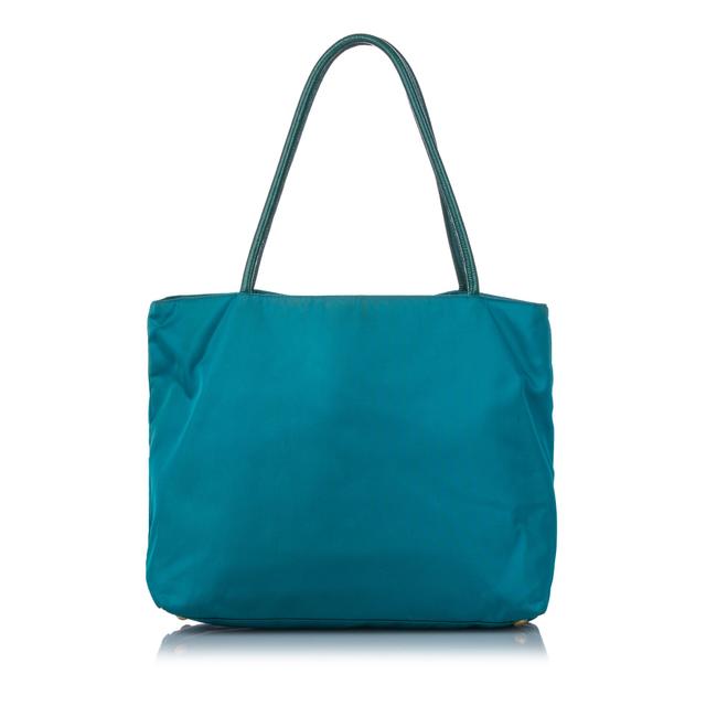 Prada Bag Tessuto Green Leather Tote