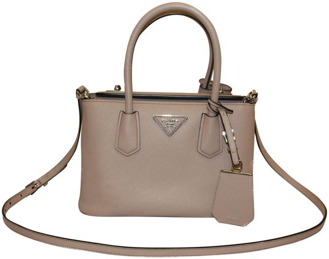 Prada Bag Twin Cammeo Saffiano Pink Leather Tote