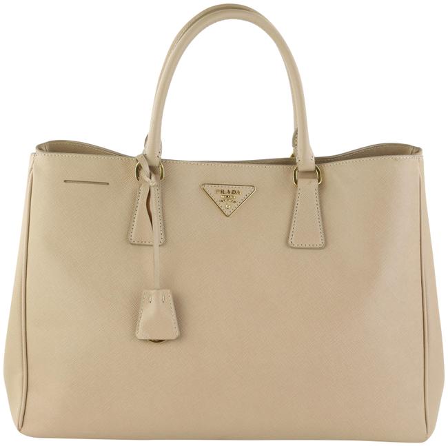 Prada Black Beige Saffiano Tote
