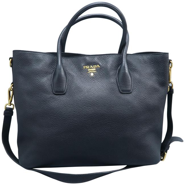 Prada Black Calfskin Leather Tote