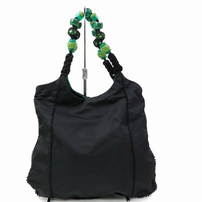 Prada Black Nylon Shc7 10211 Tote