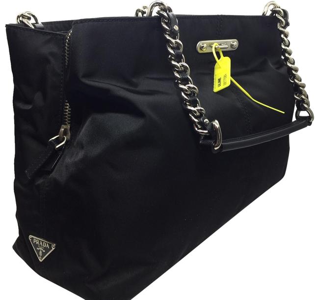 Prada Bag Black Tessuto Nylon Canvas Tote