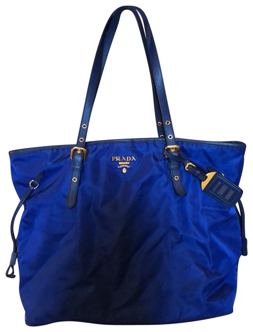 Prada Blue Nylon Tote