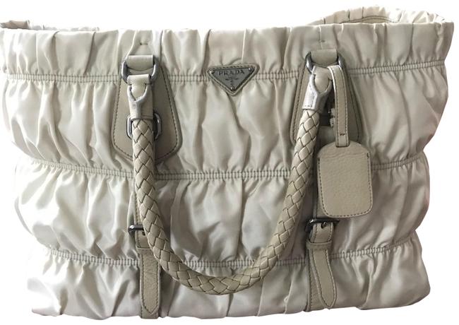 Prada Bn1334 Lavanda Nylon and Leather Tote