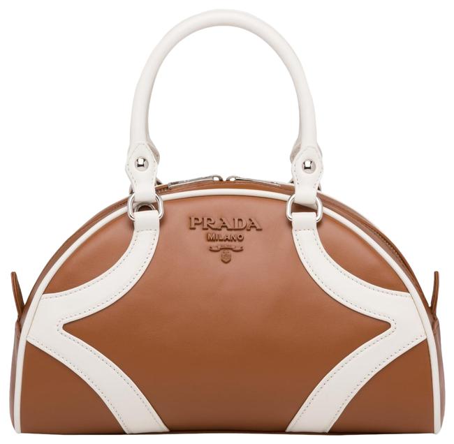 Prada Bowling Bag Df New Brown Leather Tote