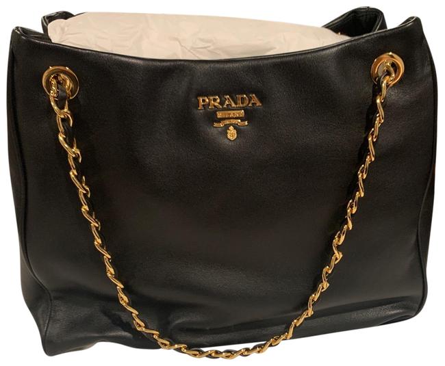 Prada Br4994 Black Soft Calf Tote