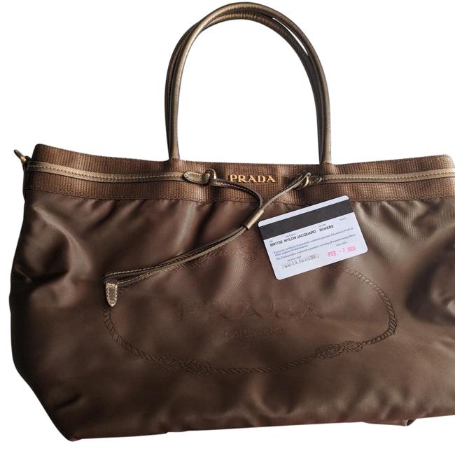 Prada Brown Nylon Tote