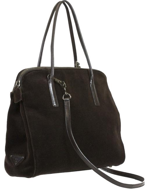 Prada Bag Brown VelvetLeather Tote