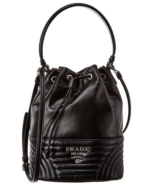 Prada Bucket Bag Diagramme Leather White Tote