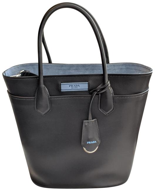 Prada Bucket Bag Etiquette Borsa A Mano 1ba180 Black Leather Tote