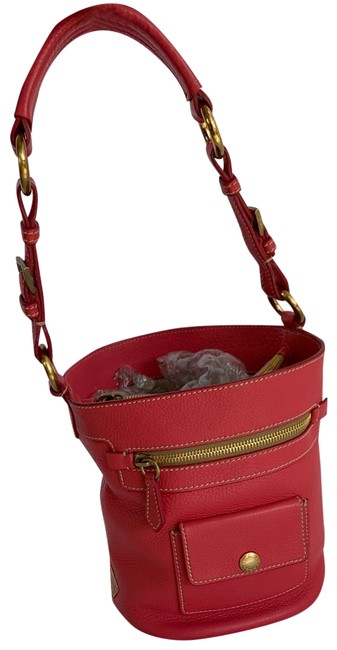 Prada Bucket Pink and Gold Leather Tote