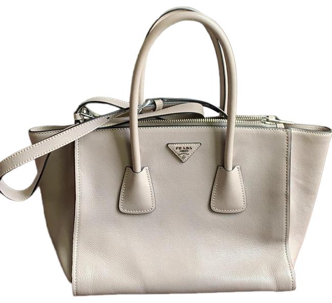 Prada Calf Pomice Glace Calfskin Leather Tote