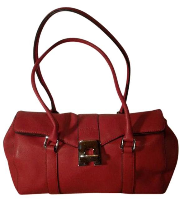 Prada Cinnabar Red Calf Leather Tote