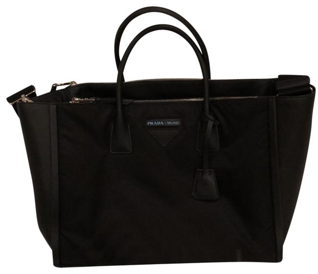 Prada Concept Nylon and Leather Tote