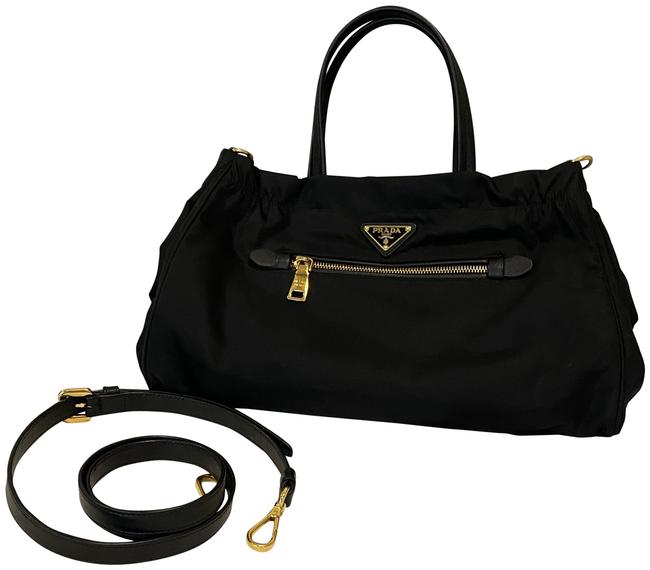 Prada Convertible Small Tessuto Black Nylon Tote