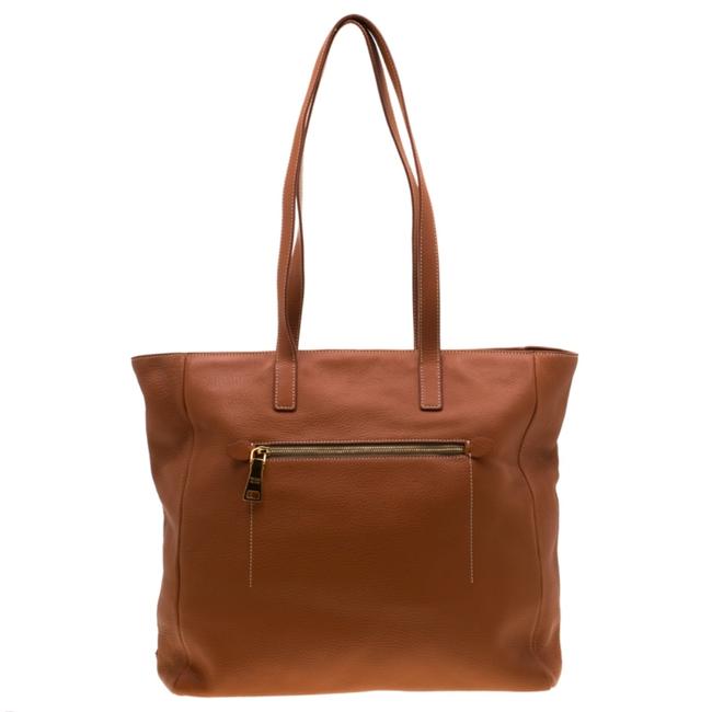 Prada Copper Shopper Orange Leather Tote