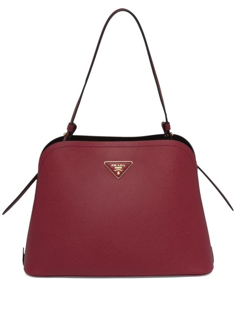 Prada Gr Matinee Small Handbag Red Leather Tote