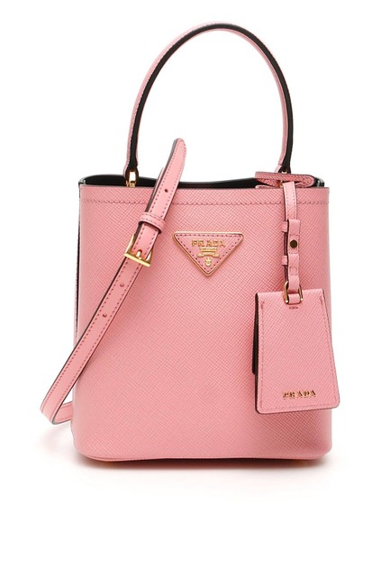 Prada Cr Panier Saffiano Pink Leather Tote