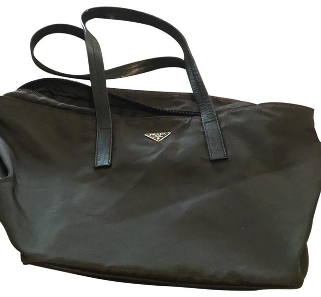 Prada Dark Brown Mosto Vela Sport Tote