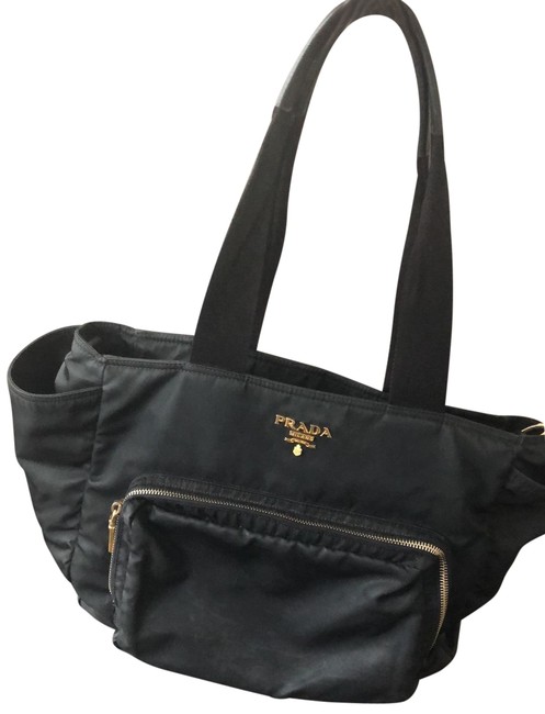 Prada Diaper Black Nylon Tote