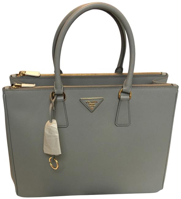 Prada Bag Double Lux Large Saffiano Granito Leather Tote