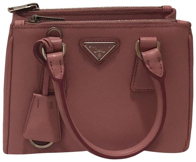 Prada Double Saffiano Mini Pink Leather Tote